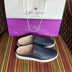 Kate Spade Andi Sneaker Mules  Blue Leather Upper Size 10 Women’s